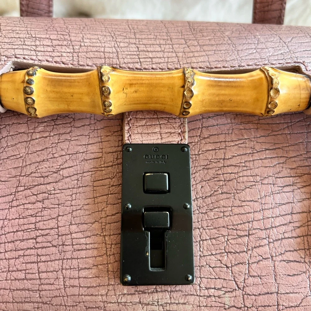 🥳SOLD🥳Gucci💕Bamboo Bullet Bag in Pink - Picture 5 of 17
